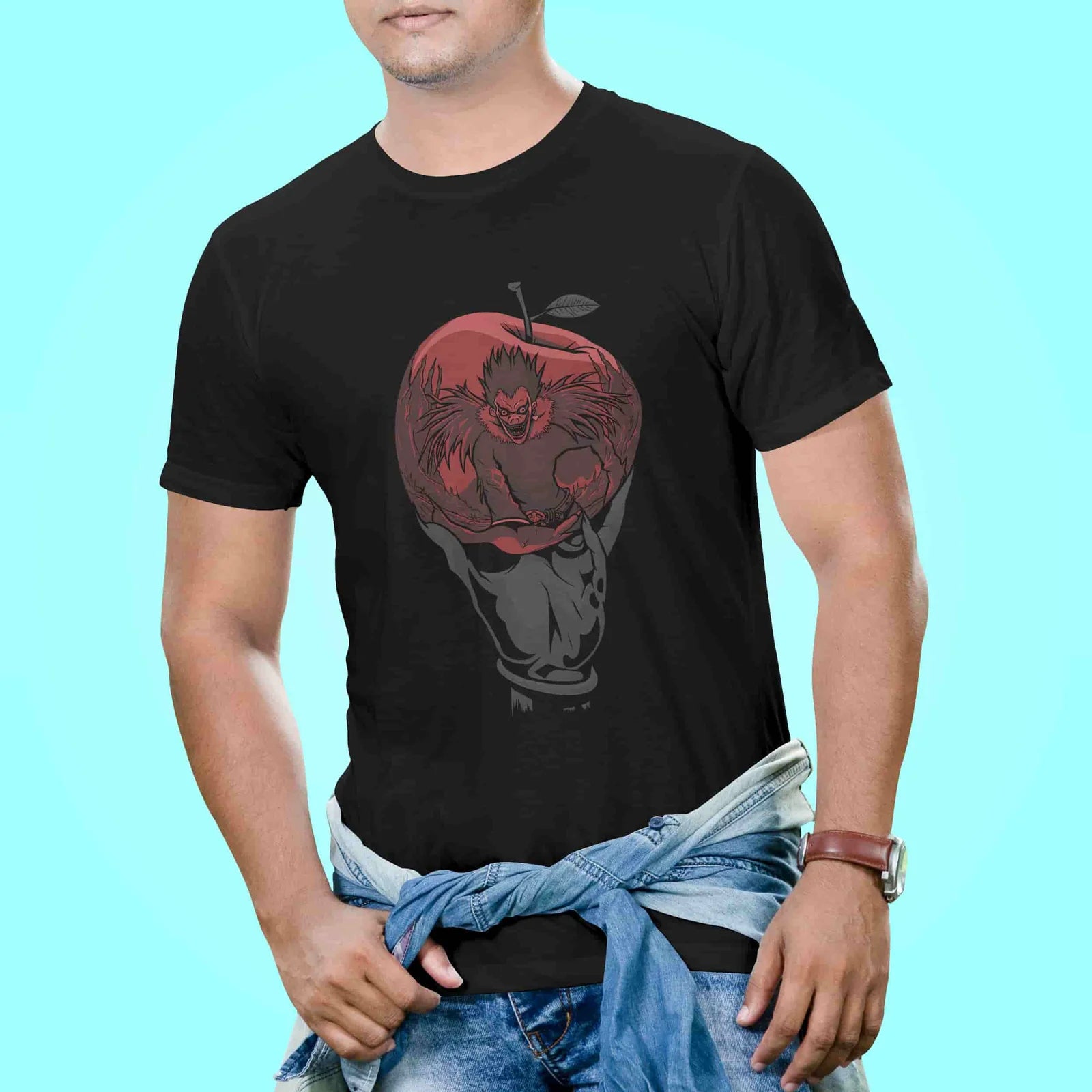 Death note apple trendy cotton printed T-shirt - depasro