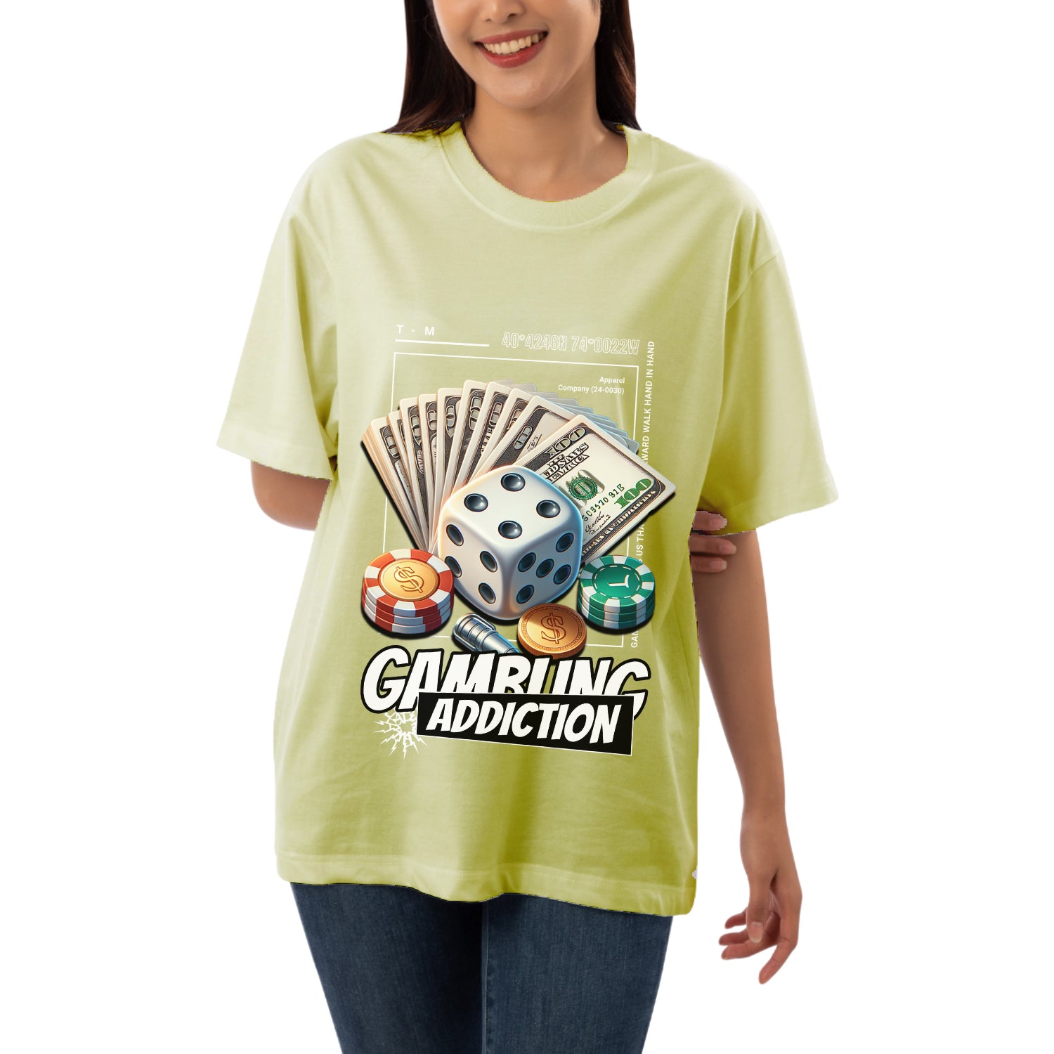 Gambling addiction Women's Oversized T-shirt