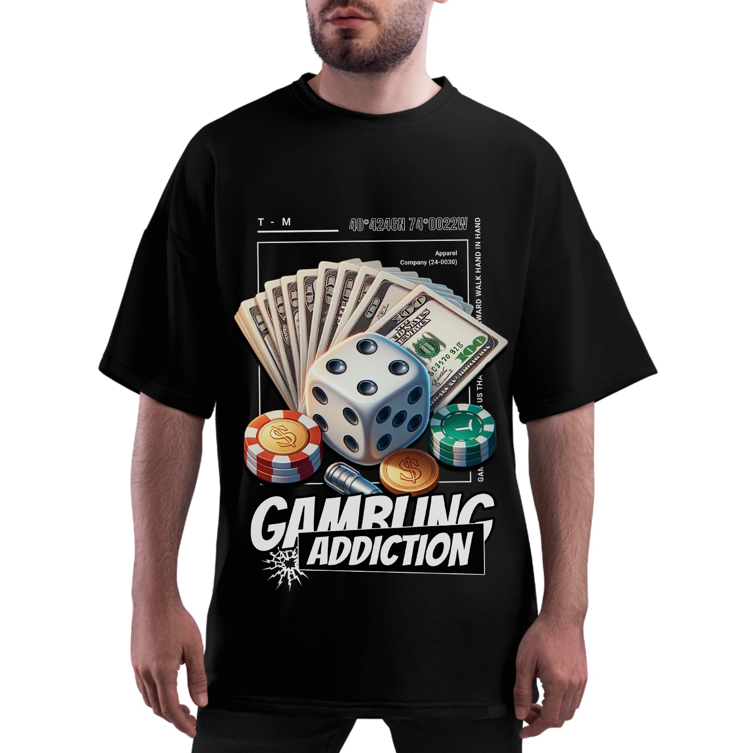 Gambling addiction Oversized T-shirt