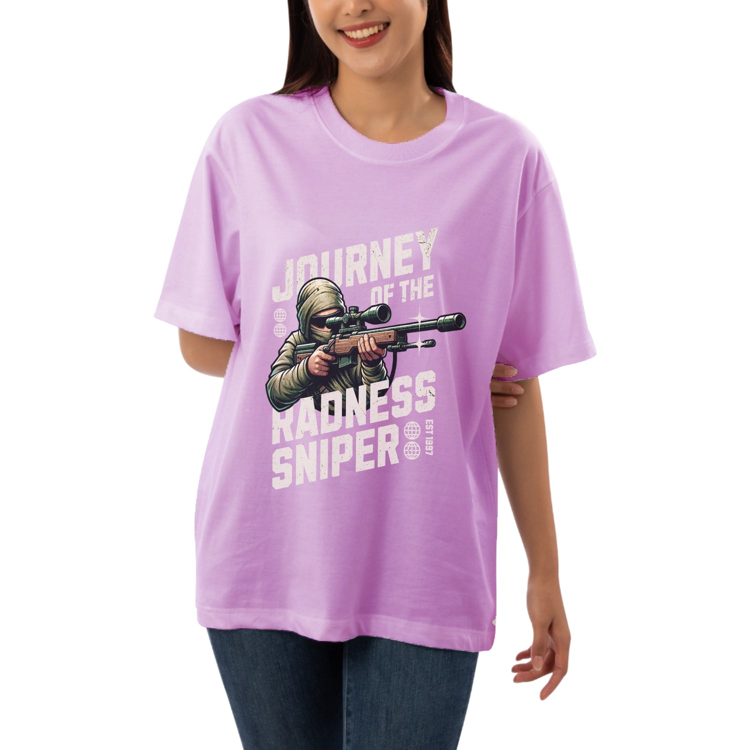 Journey of the redness sniper Women's Oversized T-shirt