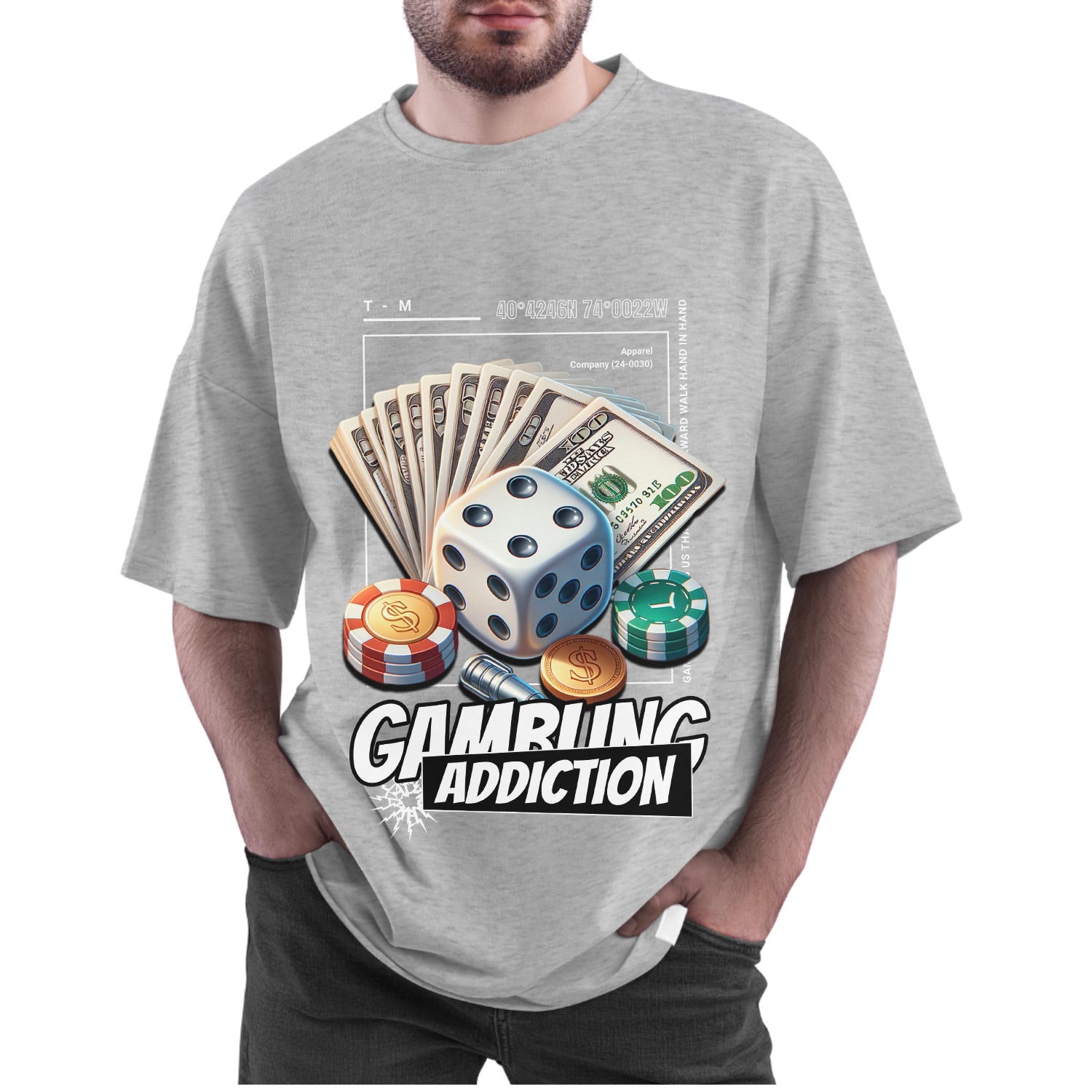 Gambling addiction Oversized T-shirt