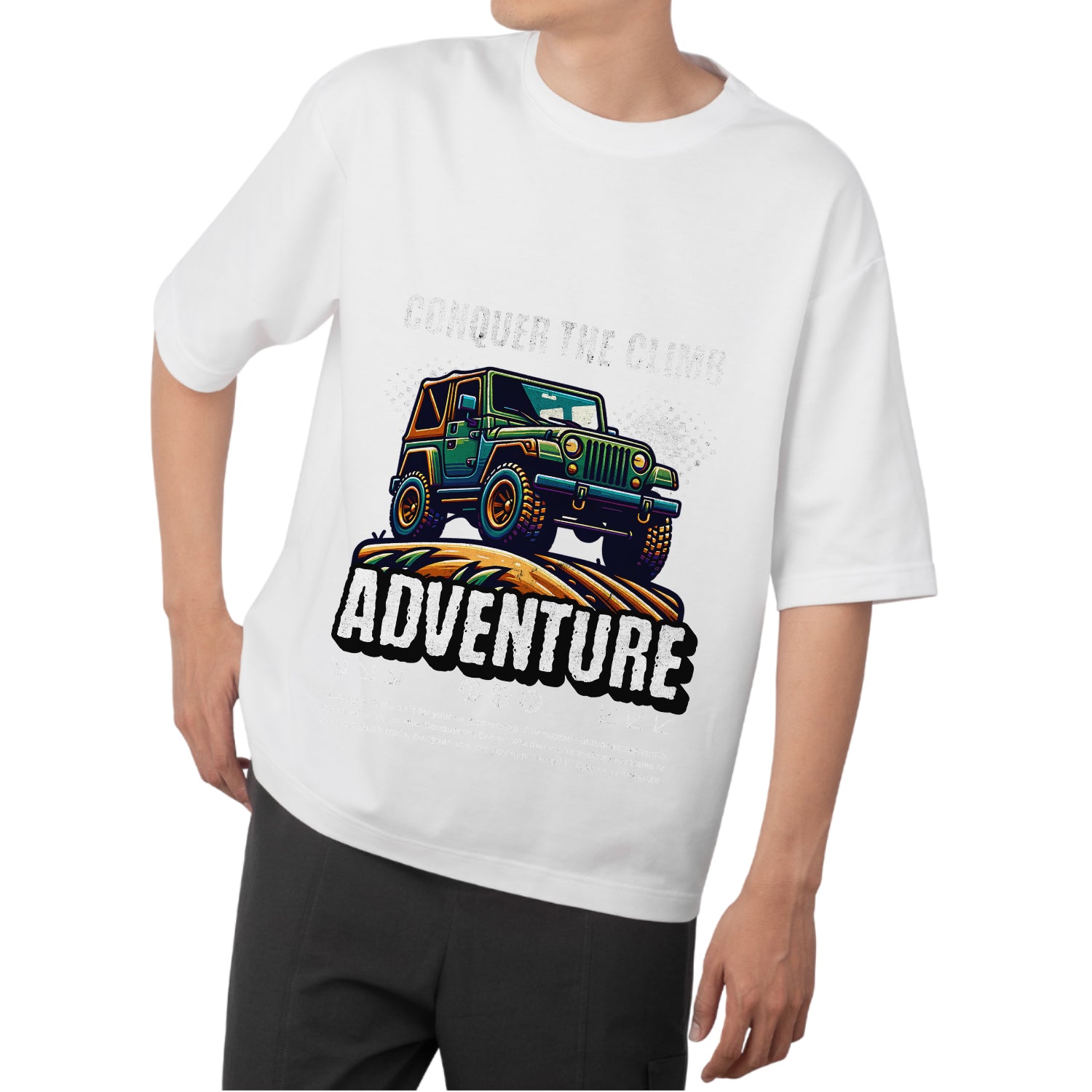 Conquer the climb adventure Oversized T-shirt