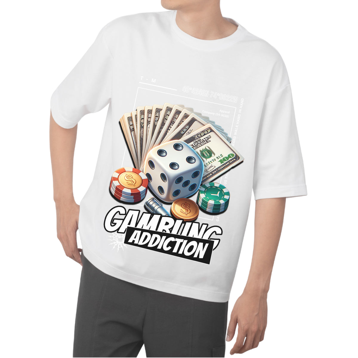 Gambling addiction Oversized T-shirt