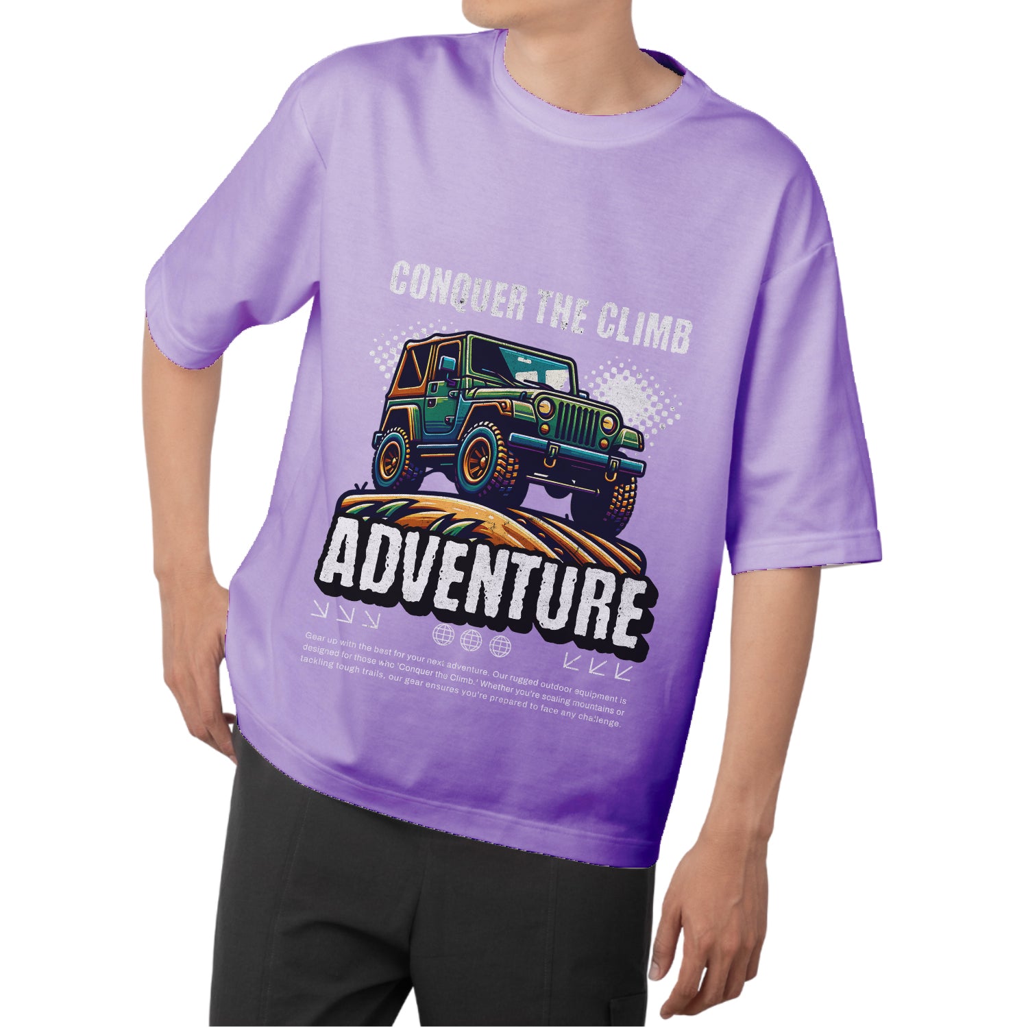 Conquer the climb adventure Oversized T-shirt