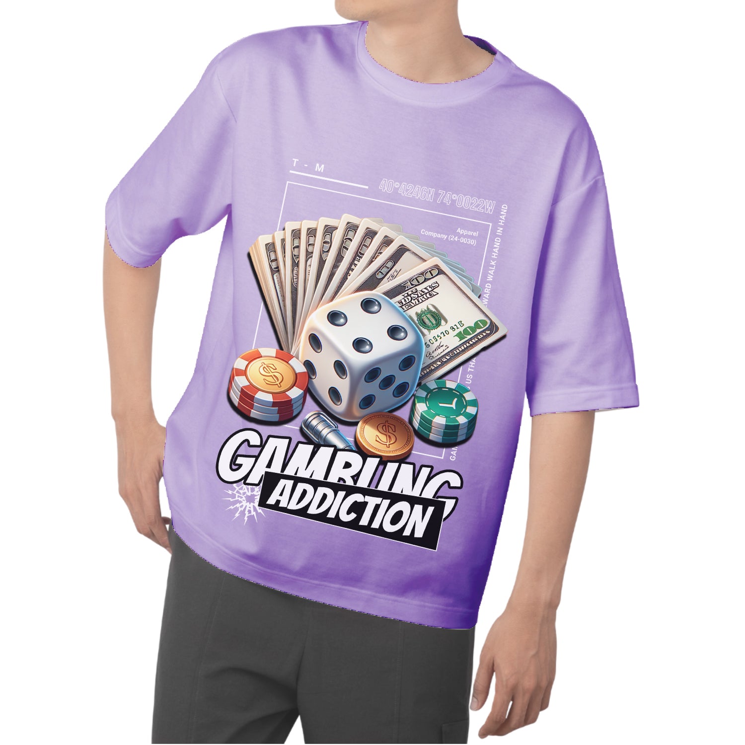 Gambling addiction Oversized T-shirt