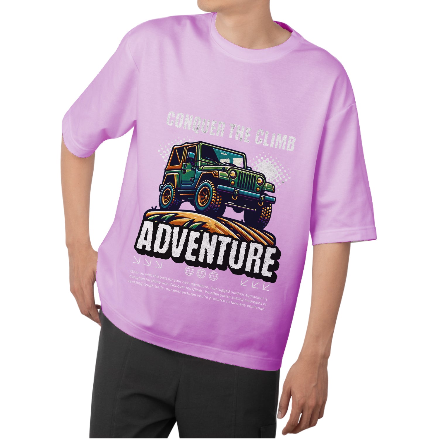 Conquer the climb adventure Oversized T-shirt