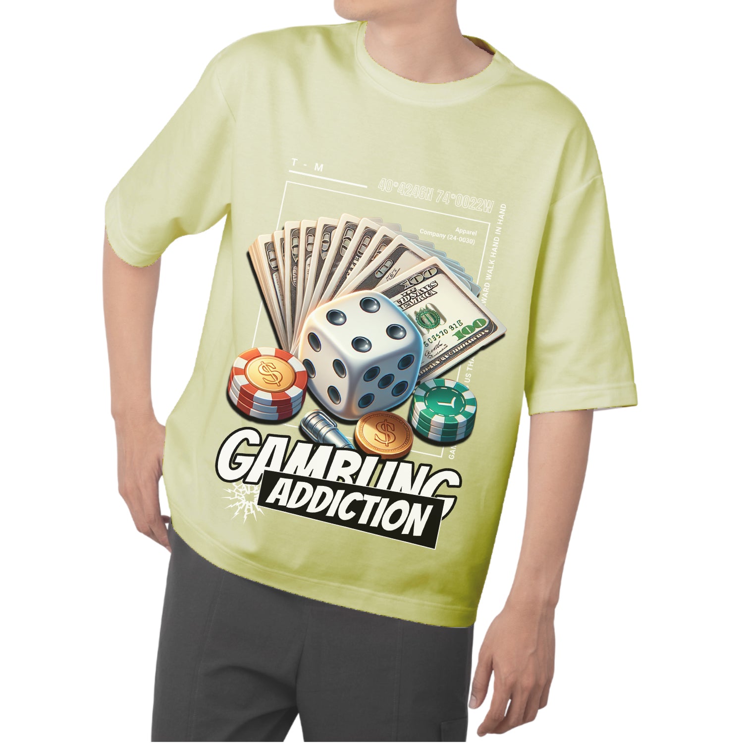 Gambling addiction Oversized T-shirt