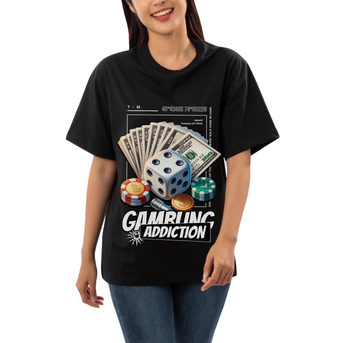 Gambling addiction Women's Oversized T-shirt