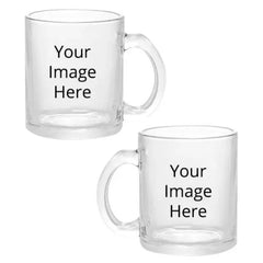 Clear Glass Customized Mug - depasro