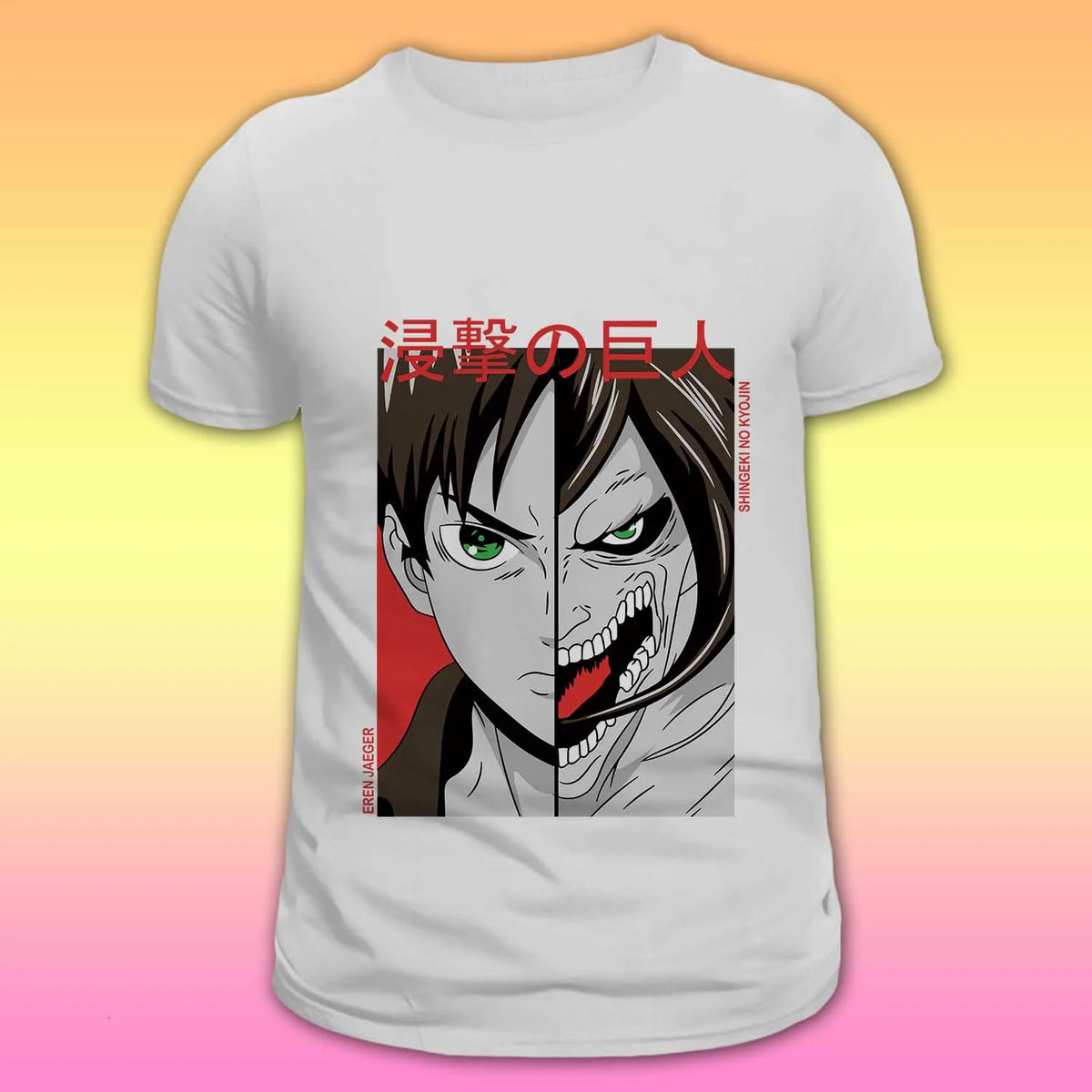 Unisex anime T-shirt – Attack on titan – Eren - depasro