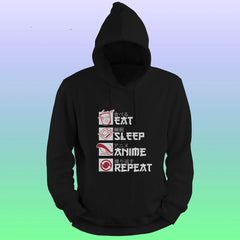 Anime Printed Hoodie – Eat sleep repeat - depasro