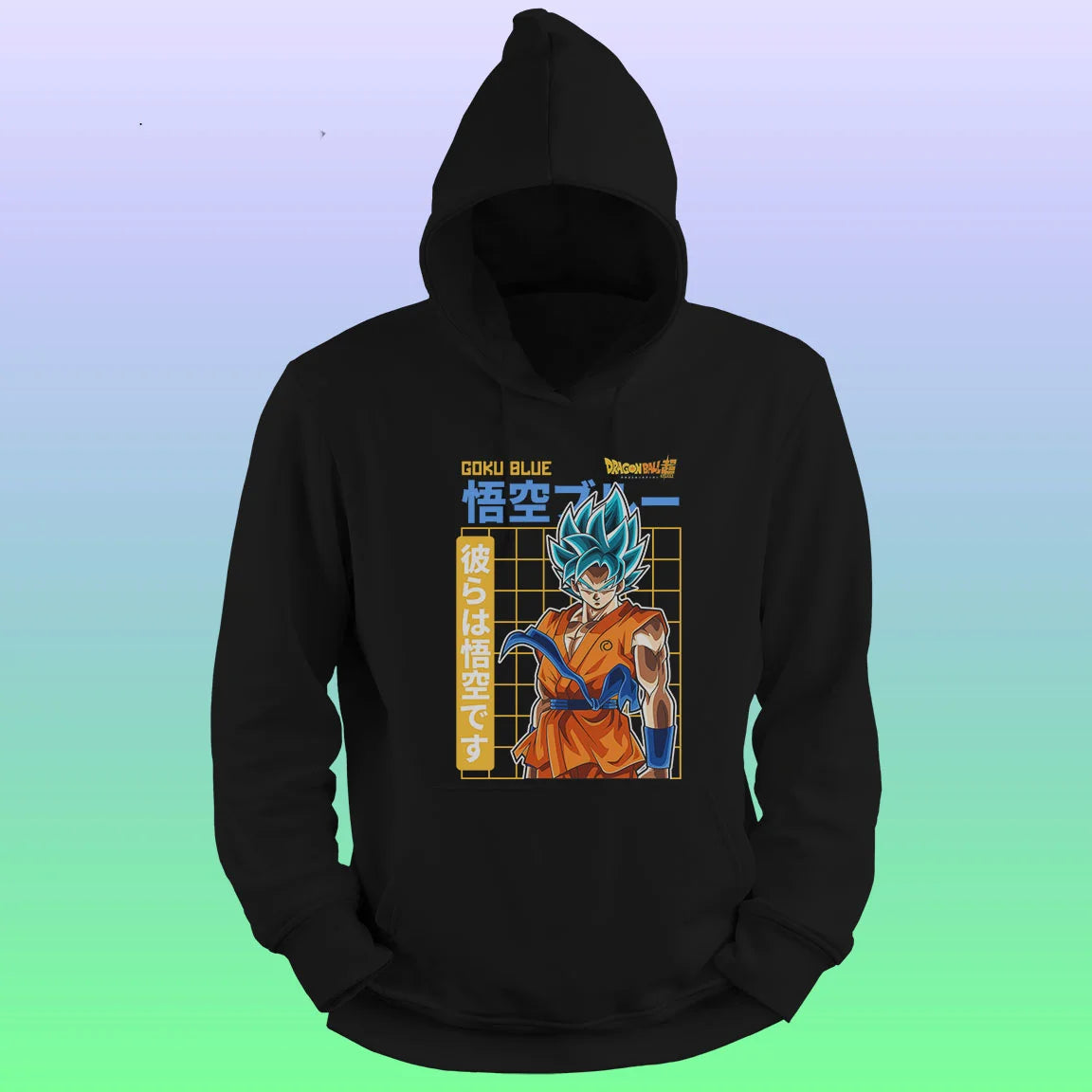 Anime Printed Hoodie – Goku blue - depasro