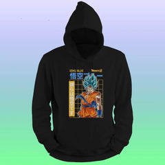 Anime Printed Hoodie – Goku blue - depasro