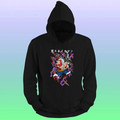 Anime Printed Hoodie – One piece black - depasro