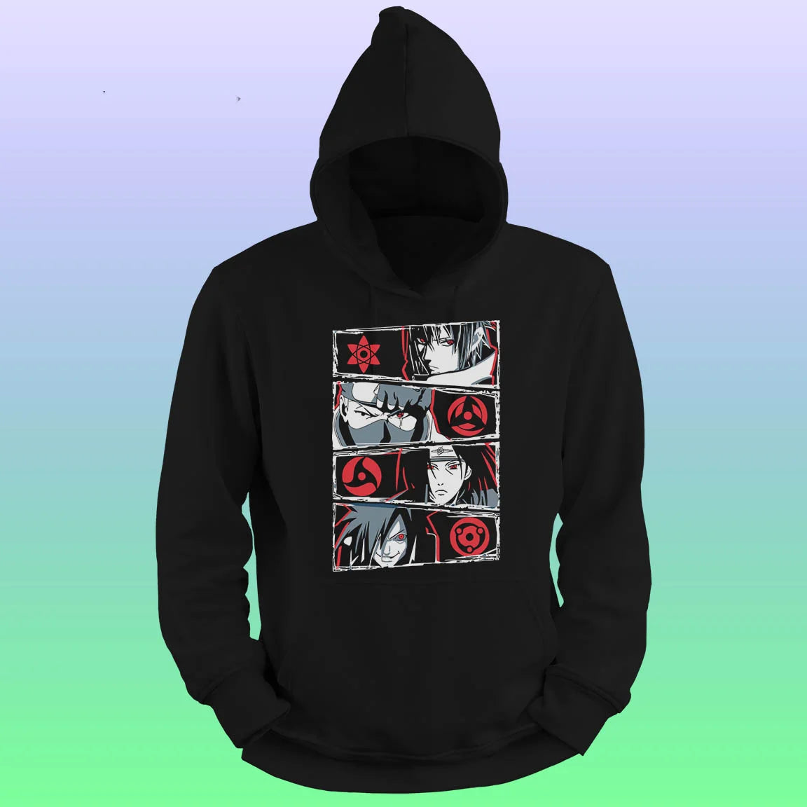 Anime Printed Hoodie – Sharingan - depasro