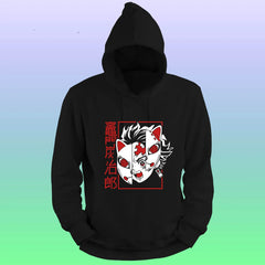 Anime Printed Hoodie – Tanjiro mask - depasro