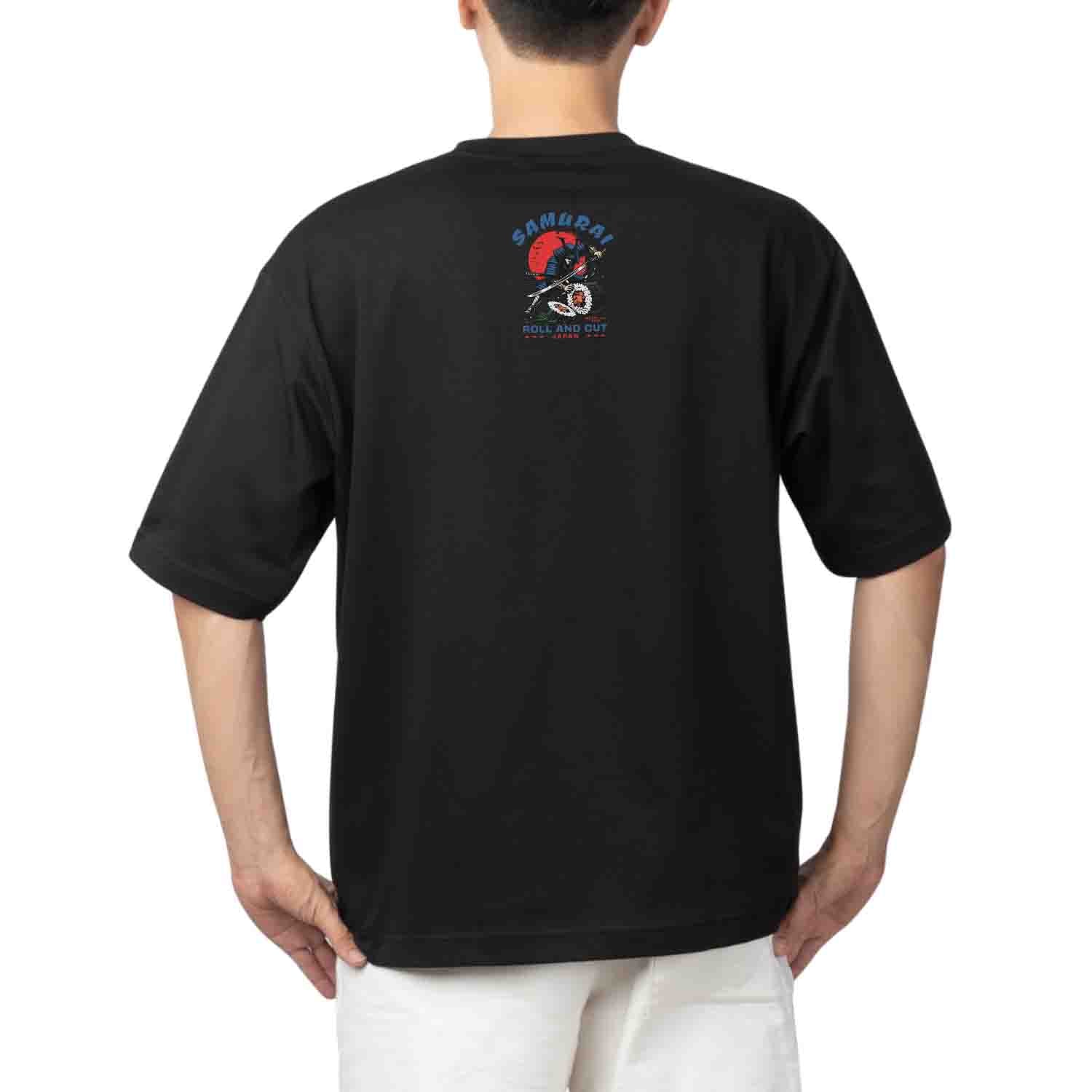 Samurai roll and cut Oversized T-shirt