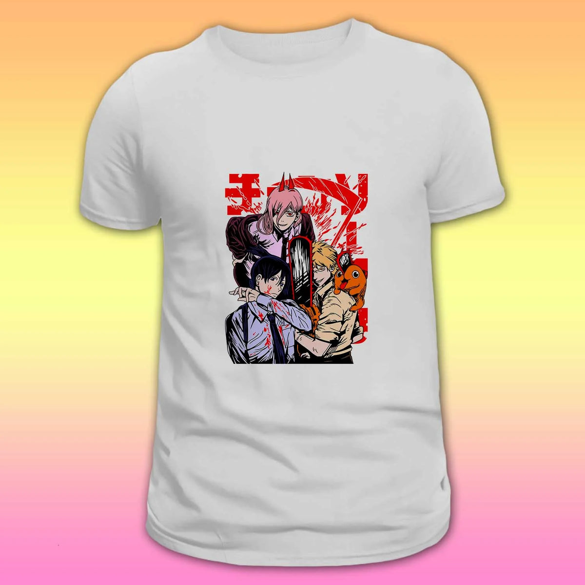 Unisex printed T-shirt – Chainsaw man trio - depasro