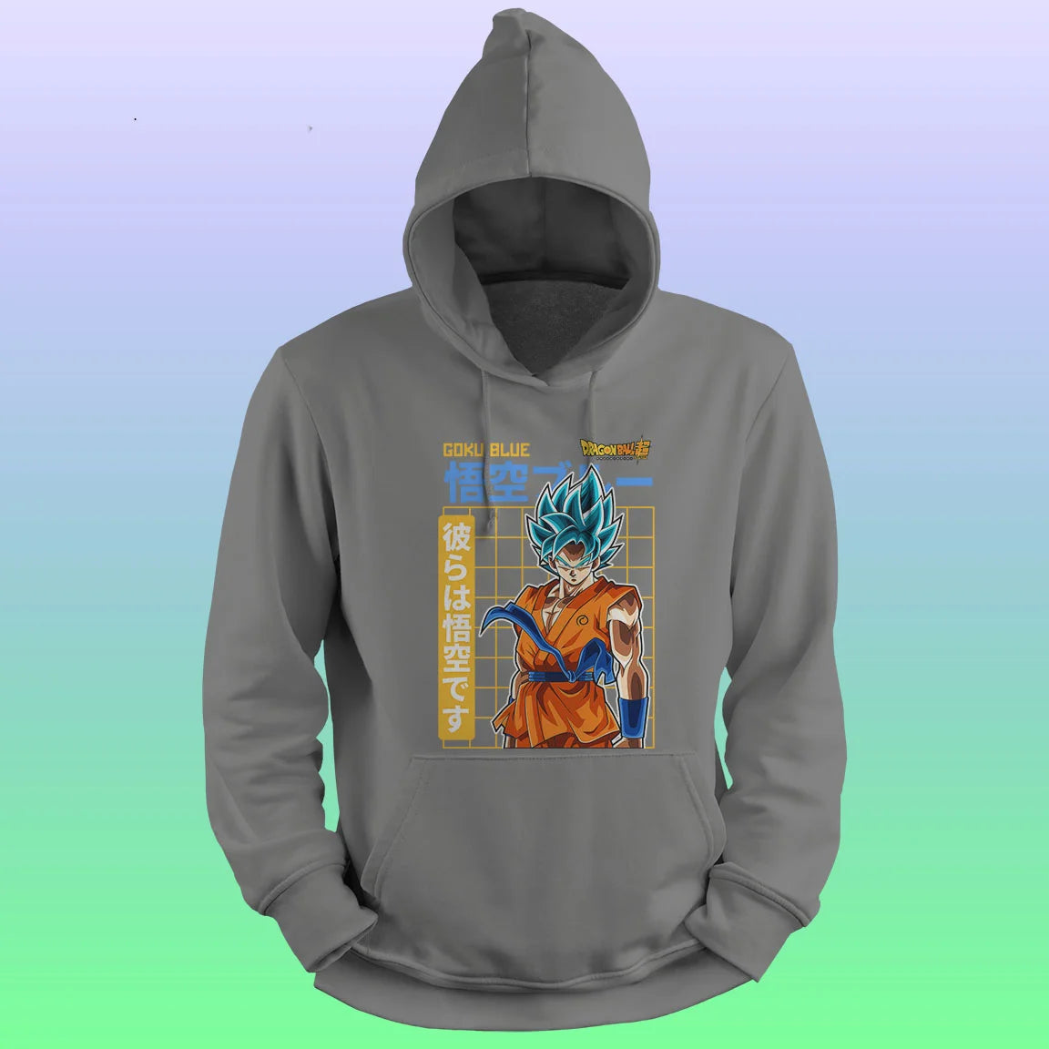 Anime Printed Hoodie – Goku blue - depasro