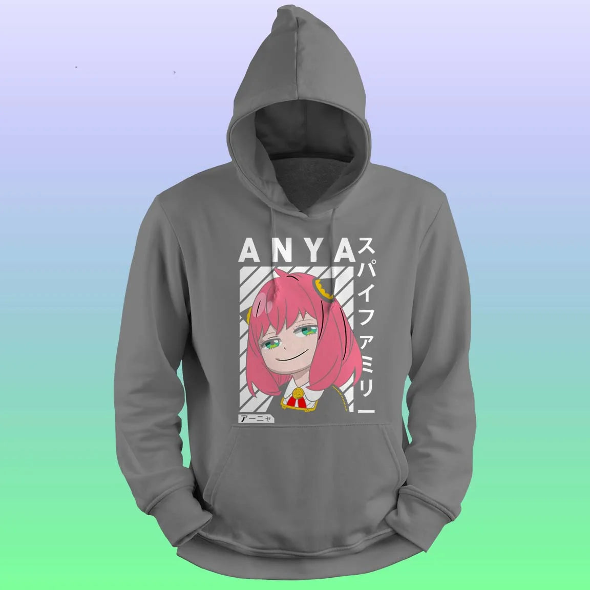 Anime Printed Hoodie – Anya - depasro