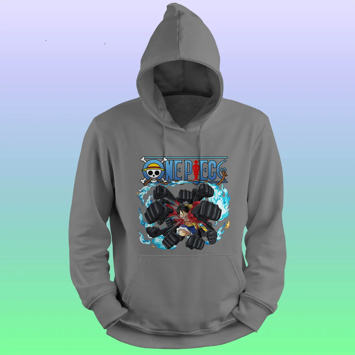 Anime Printed Hoodie – Luffy gatling - depasro