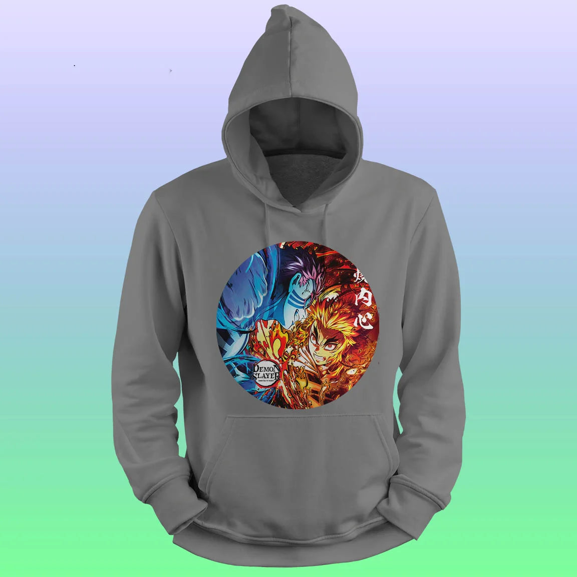 Anime Printed Hoodie – Rengoku vs akaza - depasro