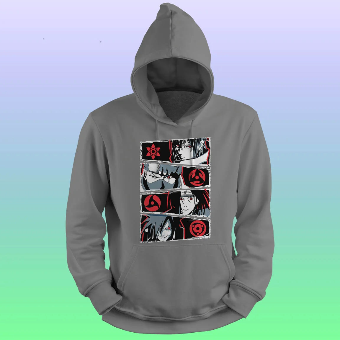 Anime Printed Hoodie – Sharingan - depasro