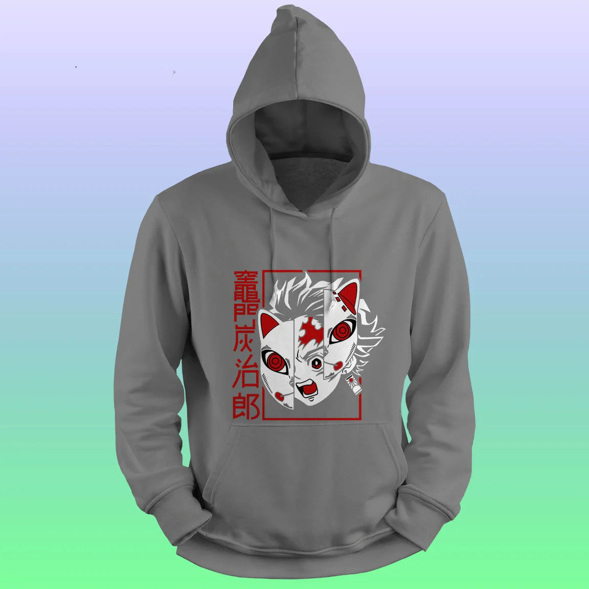 Anime Printed Hoodie – Tanjiro mask - depasro