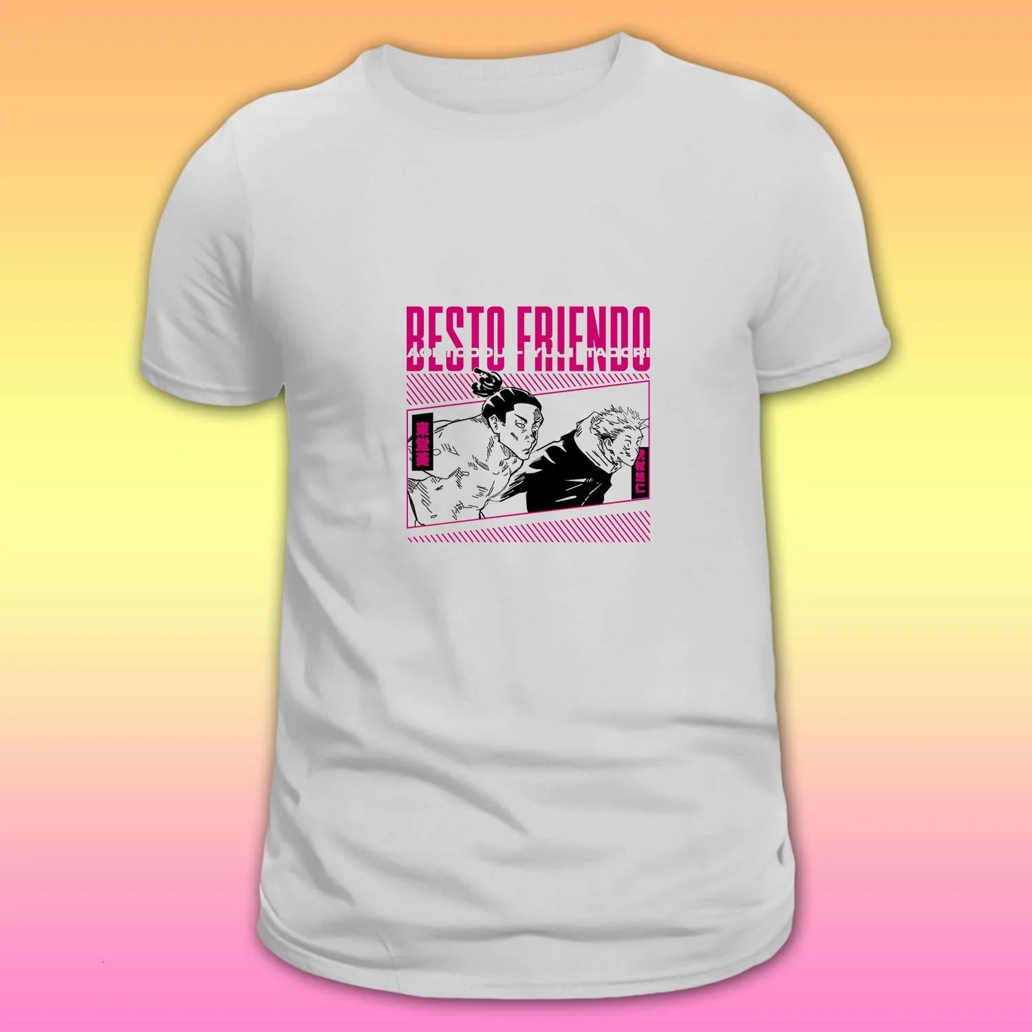 Unisex printed T-shirt – Jujutsu kaisen besto friendo - depasro