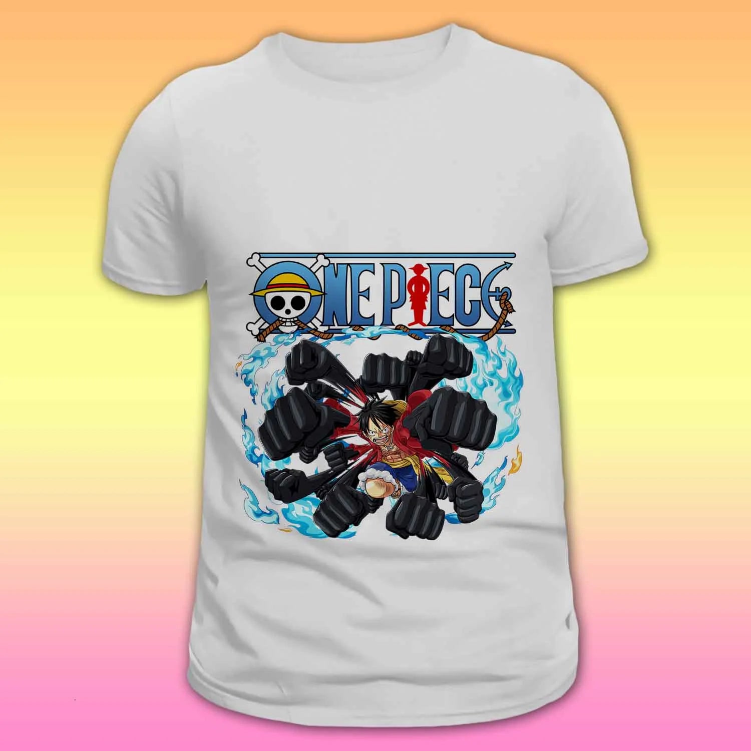 Unisex anime T-shirt – Luffy gatling - depasro