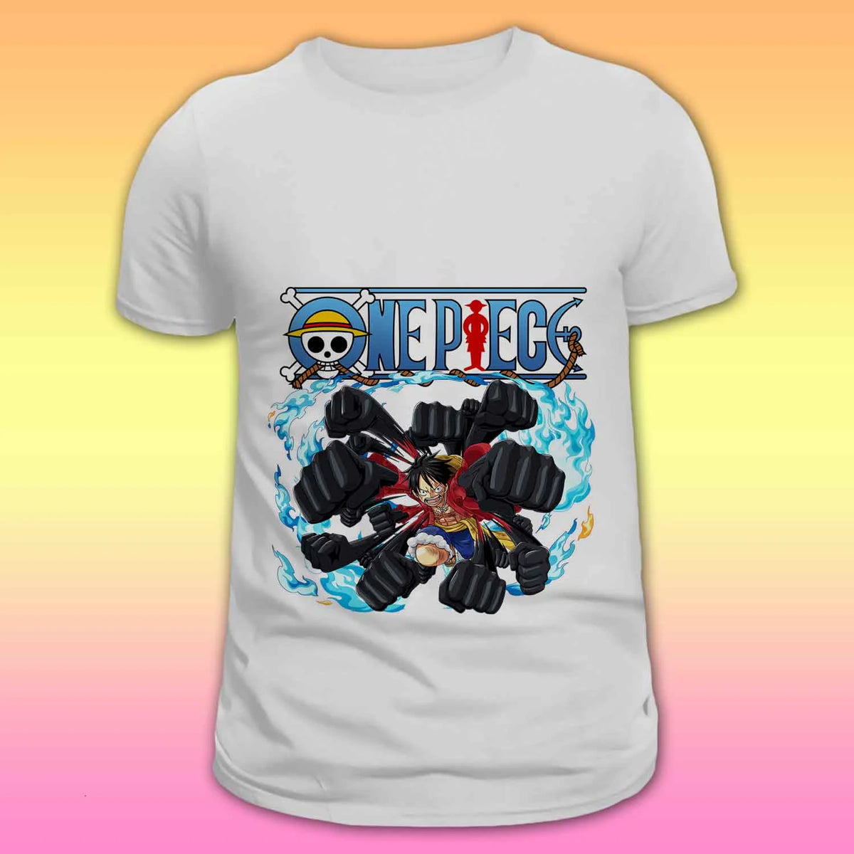 Unisex anime T-shirt – Luffy gatling - depasro