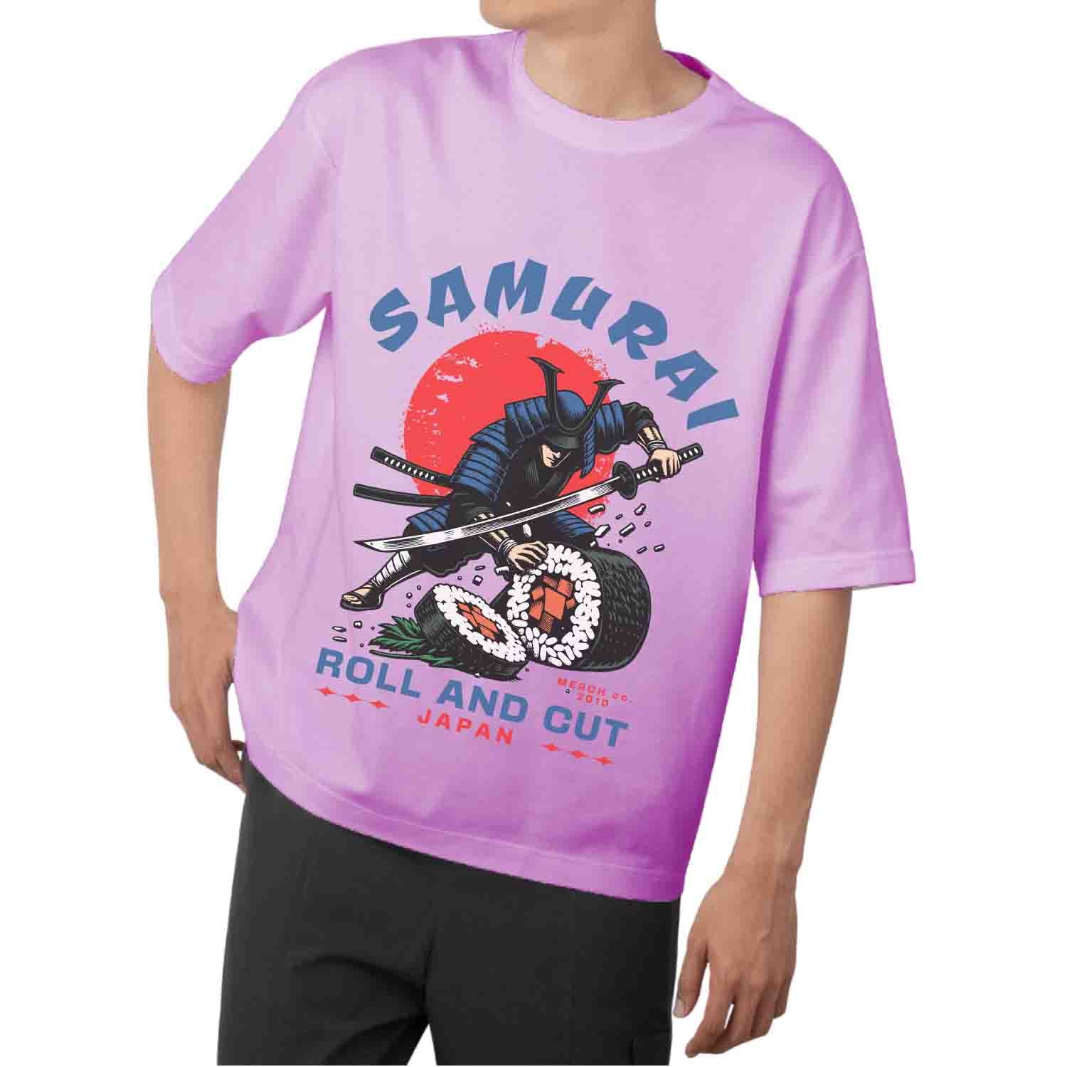 Samurai roll and cut Oversized T-shirt