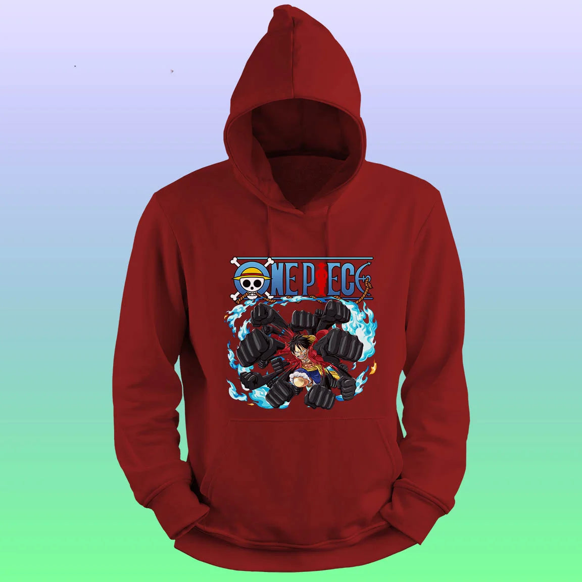 Anime Printed Hoodie – Luffy gatling - depasro