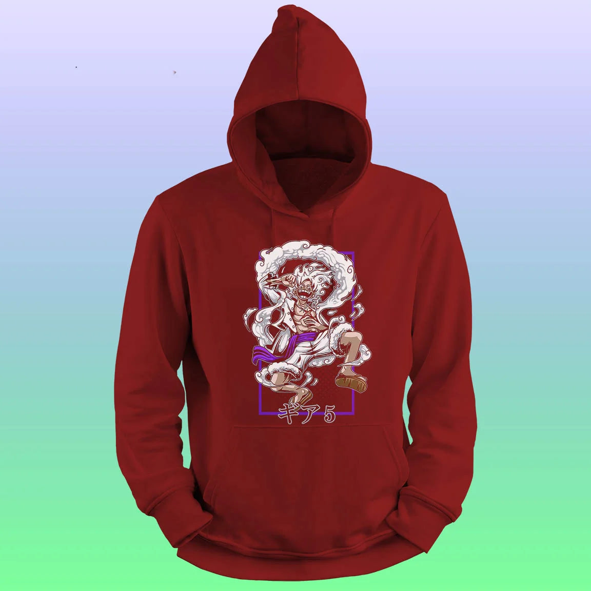 Anime Printed Hoodie – Luffy gear five - depasro