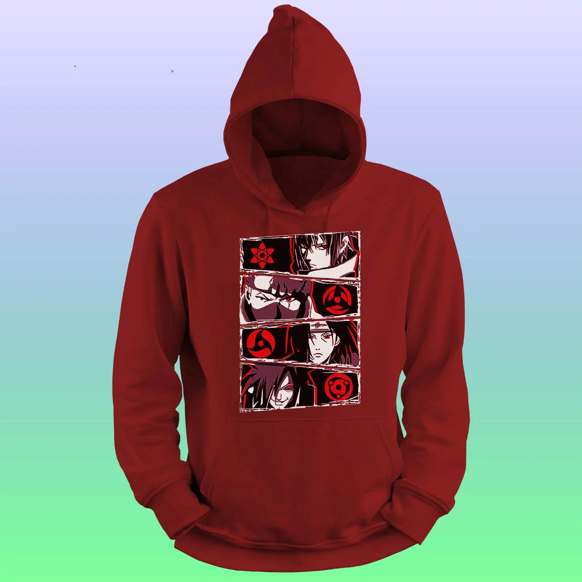 Anime Printed Hoodie – Sharingan - depasro