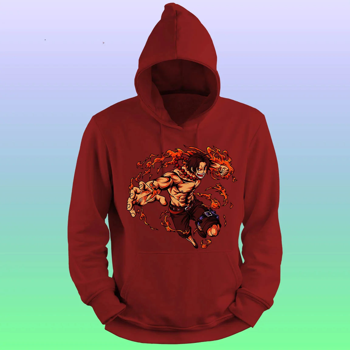 Anime Printed Hoodie – Ace - depasro