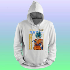 Anime Printed Hoodie – Goku blue - depasro