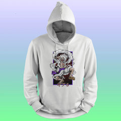 Anime Printed Hoodie – Luffy gear five - depasro