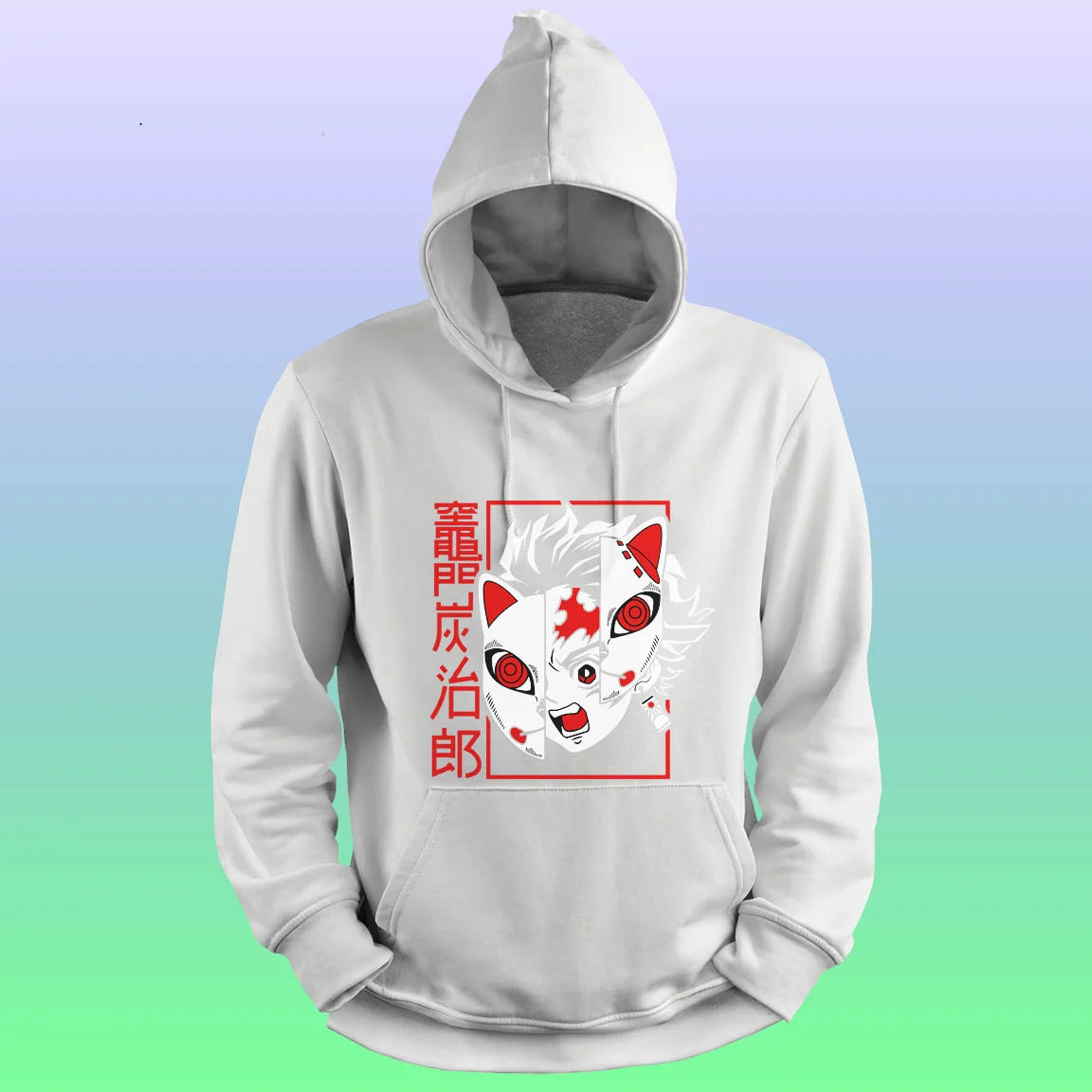 Anime Printed Hoodie – Tanjiro mask - depasro