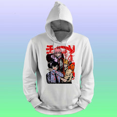 Anime Printed Hoodie – Chainsaw man trio - depasro