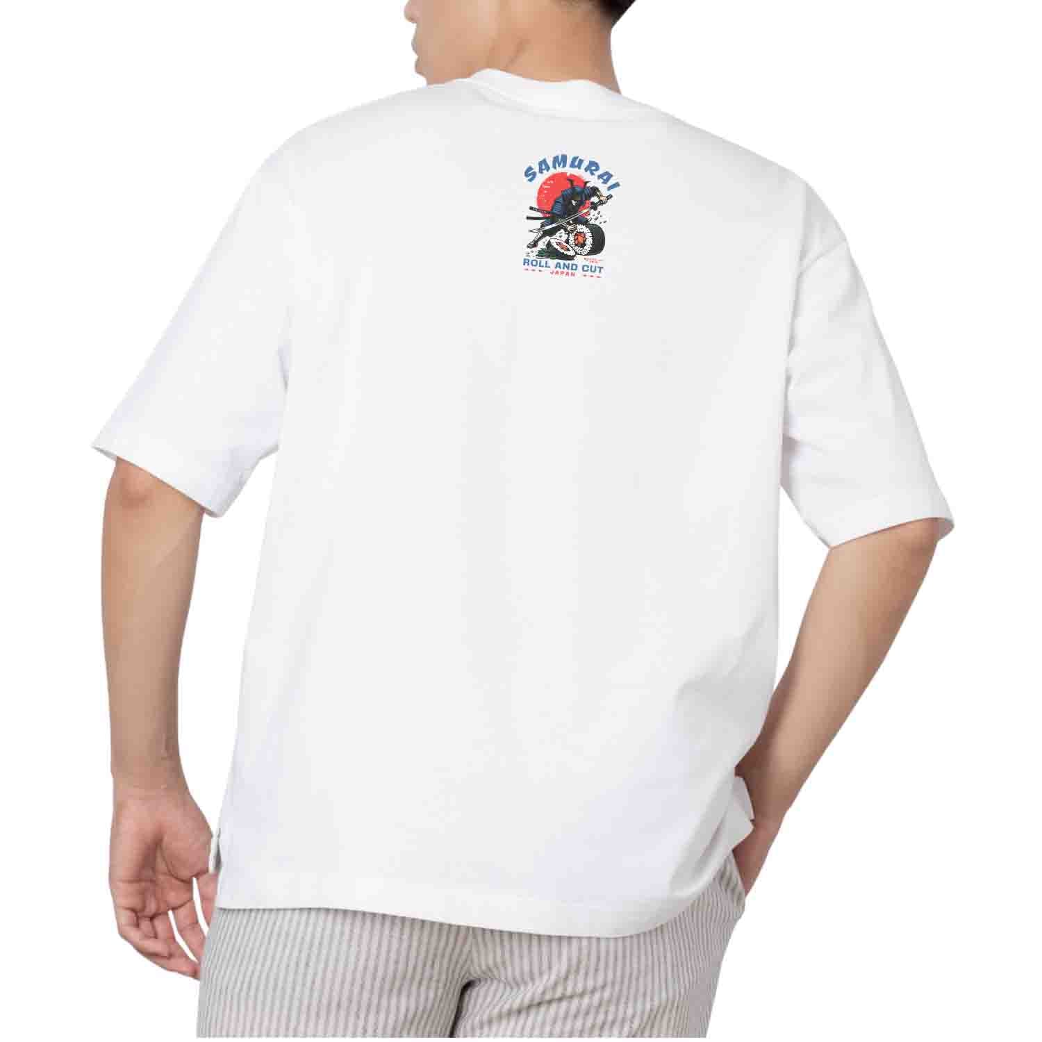 Samurai roll and cut Oversized T-shirt