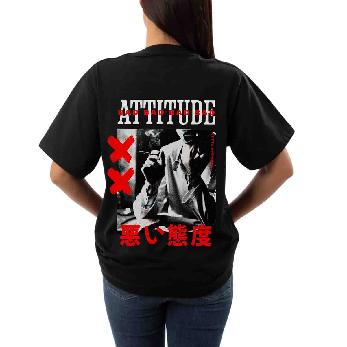 Bad attitude Womens Oversized T-shirt