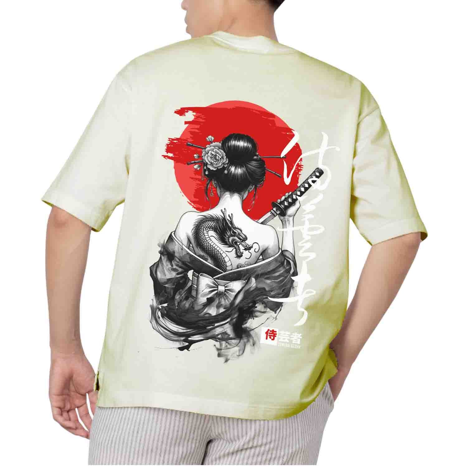 Samurai dragon Oversized T-shirt