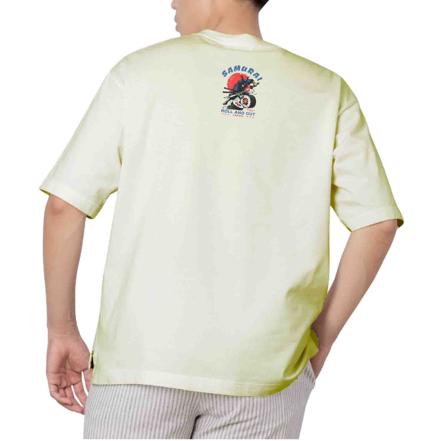 Samurai roll and cut Oversized T-shirt